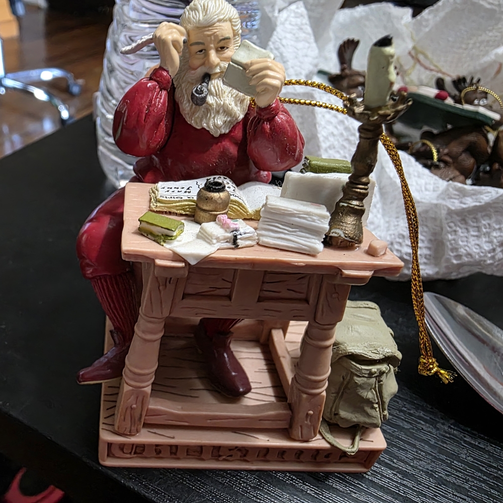 Santa Claus Figurine with Desk